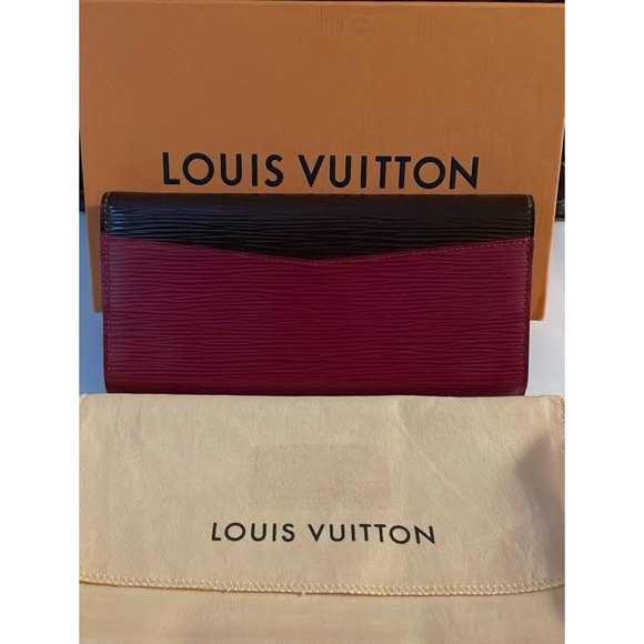 RARE Louis Vuitton EPI Electric TriColor Porte Feuille Flore Leather Wallet EUC - Picture 3 of 16